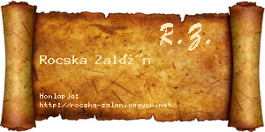 Rocska Zalán névjegykártya